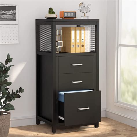 vertical file cabinet with shelves